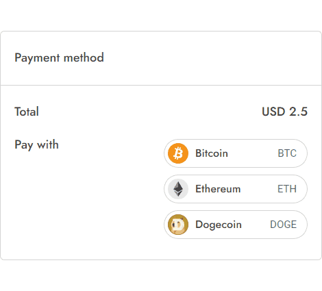 Crypto payment platform